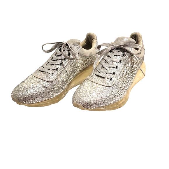 Steve Madden Sneakers Crystal Rhinestones Men\'s Sz 11 Lace‎ Up Corona Carissa main image 10